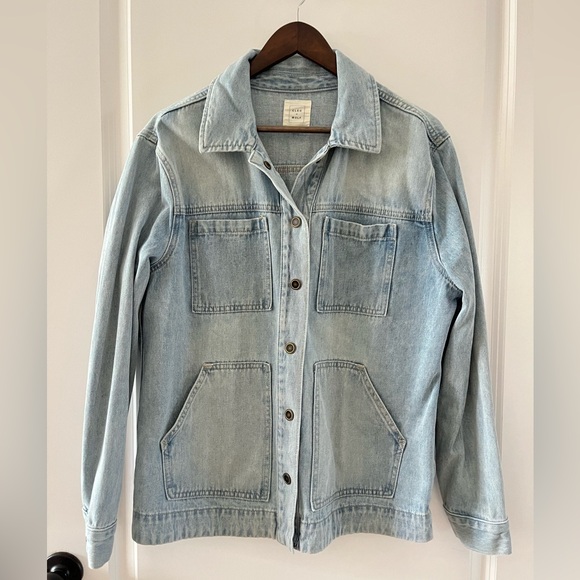 Cleo + Wolf Jackets & Blazers - Classic Light Blue Denim Jacket